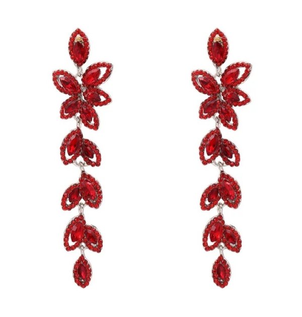 Red 3.5 inch Earrings