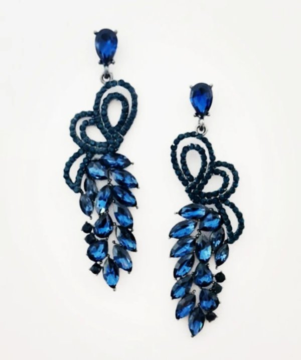 Navy Blue 3.25 inch Earrings