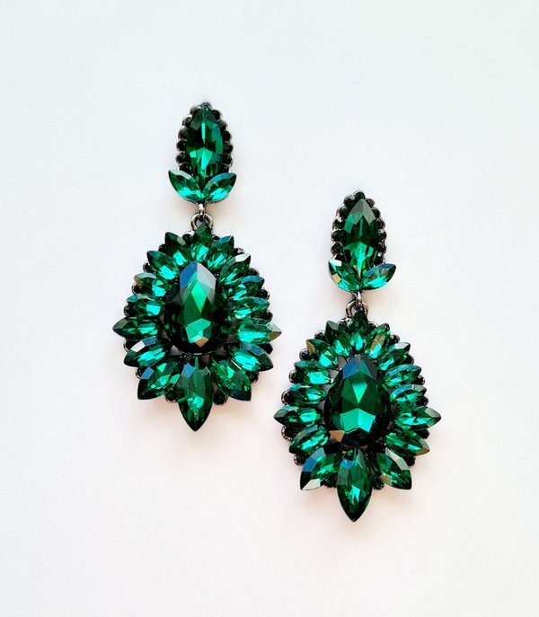 Green 2.5 inch Earrings