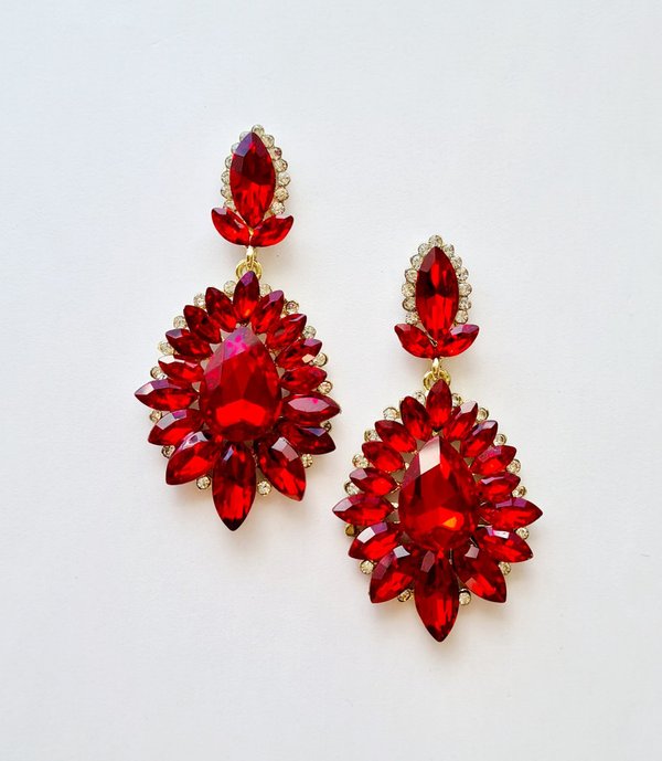 Red 2.5 inch Earrings