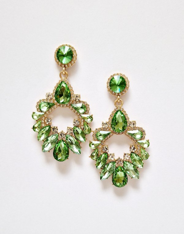 Light Green 2.75 inch Earrings