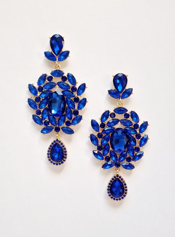 Royal Blue 3.5 inch Earrings