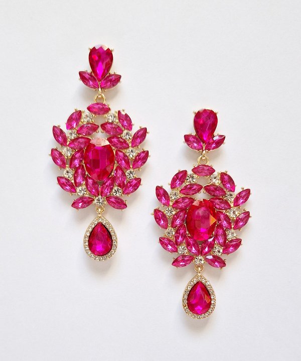 Hot Pink 3.5 inch Earrings