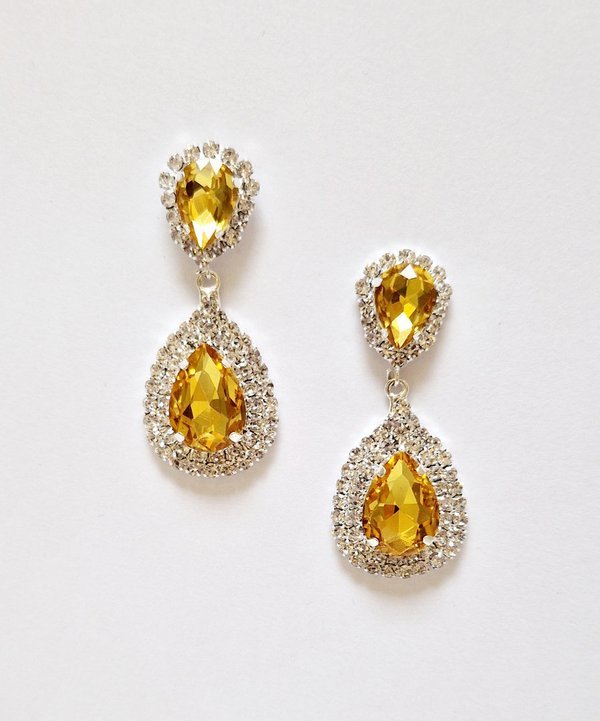 Yellow & Silver 2.25 Earrings